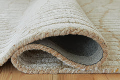 Beige/Tan 61" x 84", rolled rug backing detail - 8