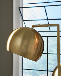 Gold Finish/Black floor lamp, product view 4 - 4