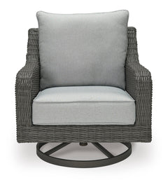 Gray Swivel Lounge w/ Cushion, view 4 - 4