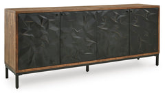 Black/Brown Accent Cabinet, full product view - 1