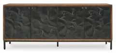 Black/Brown Accent Cabinet, product view 2 - 2