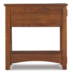 Brown Brown Drawer Shelf Chairside Table, product view 3 - 3