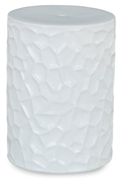White white indoor outdoor stool, product view 2 - 2
