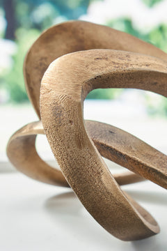 Antique Brass Finish Dunnruck sculpture, product view 3 - 3
