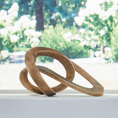 Antique Brass Finish Dunnruck sculpture, product view 5 - 5