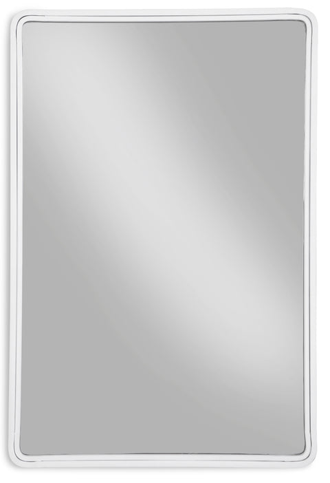 Brocky White Metal Rectangular Wall Mirror