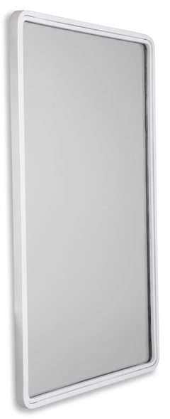 White Brocky rectangular mirror, product view 2 - 2