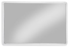 White Brocky rectangular mirror, product view 3 - 3