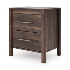Mocha, complete nightstand, opposite angled view - 2