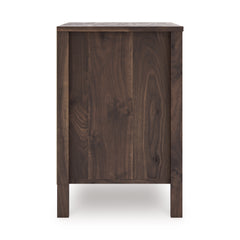 Mocha, side view of nightstand - 4