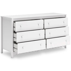 White, dresser with drawers open - 2