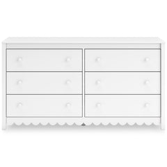 White, full front view of dresser - 3