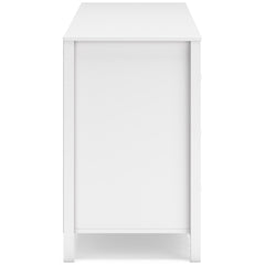 White, side view of dresser - 4