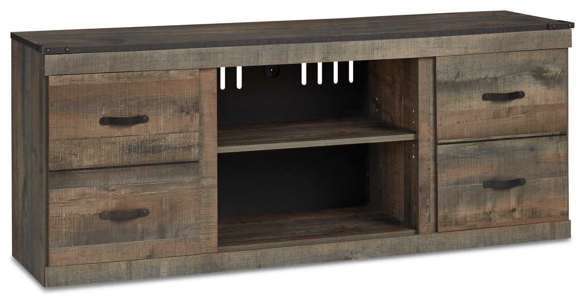 Brown Rustic Brown Storage TV Stand, full product view