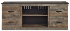 Brown Rustic Brown Storage TV Stand, product view 3 - 3