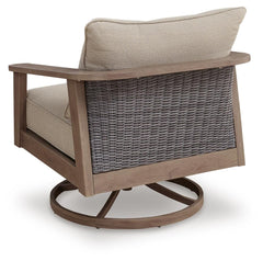 Natural/Gray, rear chair and swivel base view - 3