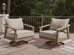 Natural/Gray, two chairs in outdoor setting; listing includes one chair - 4