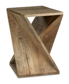 Distressed Brown Accent Table, view 1 - 1