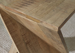 Distressed Brown Accent Table, view 2 - 2