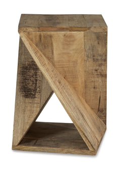 Distressed Brown Accent Table, view 5 - 5