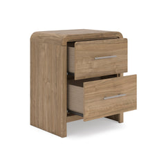 Warm Natural Brown / Nightstand, drawers open - 2
