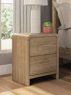 Warm Natural Brown / Nightstand, room setting; accessories not included - 4