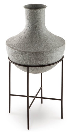 Distressed Cream Estonbank 28.5-inch vase, product view 2 - 2