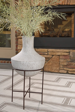 Distressed Cream Estonbank 28.5-inch vase, product view 5 - 5
