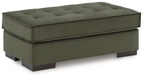 Olive Tufted Oversized Rectangular Ottoman