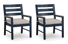Navy Blue/Driftwood / Outdoor Arm Chair Set, complete set of two chairs - 1