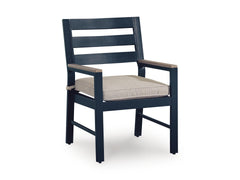 Navy Blue/Driftwood / Outdoor Arm Chair Set, one chair shown for detail; two included - 2
