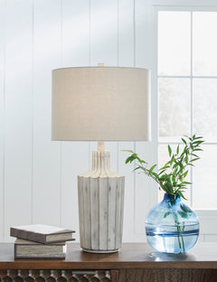 Distressed Brown table lamp, product view 2 - 2