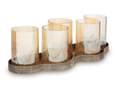 Antique Gold Finish candle holder, product view 2 - 2