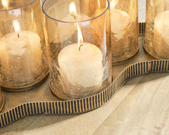 Antique Gold Finish candle holder, product view 4 - 4