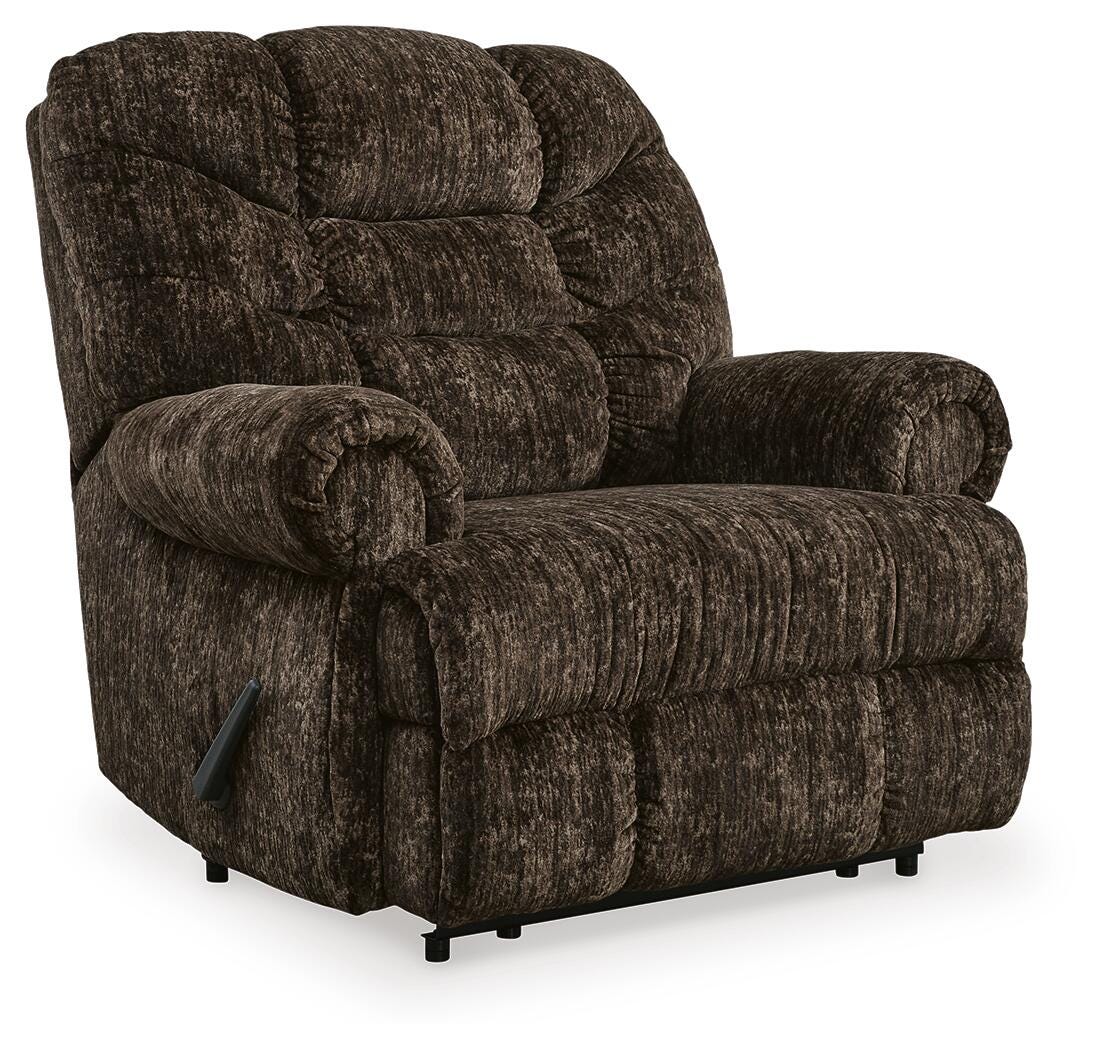 Chocolate, complete recliner angled view