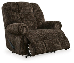 Chocolate, recliner with footrest extended - 3