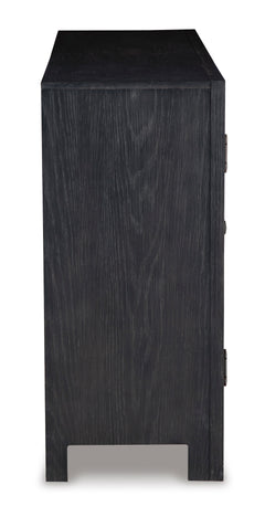 Black/Gray Glass Door Accent Cabinet, product view 4 - 4