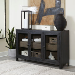 Black/Gray Glass Door Accent Cabinet, product view 5 - 5