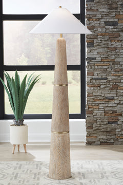 Brown/Gold Finish floor lamp, product view 2 - 2
