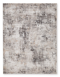 Black/Gray/Cream 63.63" x 87", complete rug design; representative size - 5
