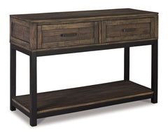 Grayish Brown, complete console table product view - 1