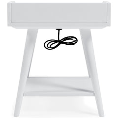 White Accent Table, view 3 - 3