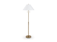 Gold Finish floor lamp, full product view - 1
