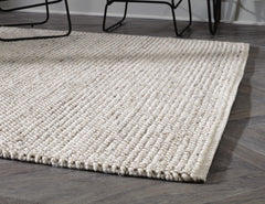 Cream/Taupe 60" x 84", pile and edge detail - 7