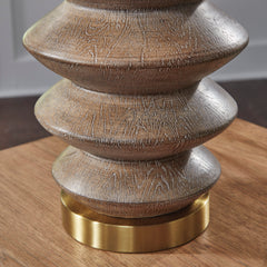 Brown/Gold Finish table lamp, product view 3 - 3
