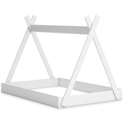 White / Full, complete tent bed frame; mattress and bedding excluded - 1