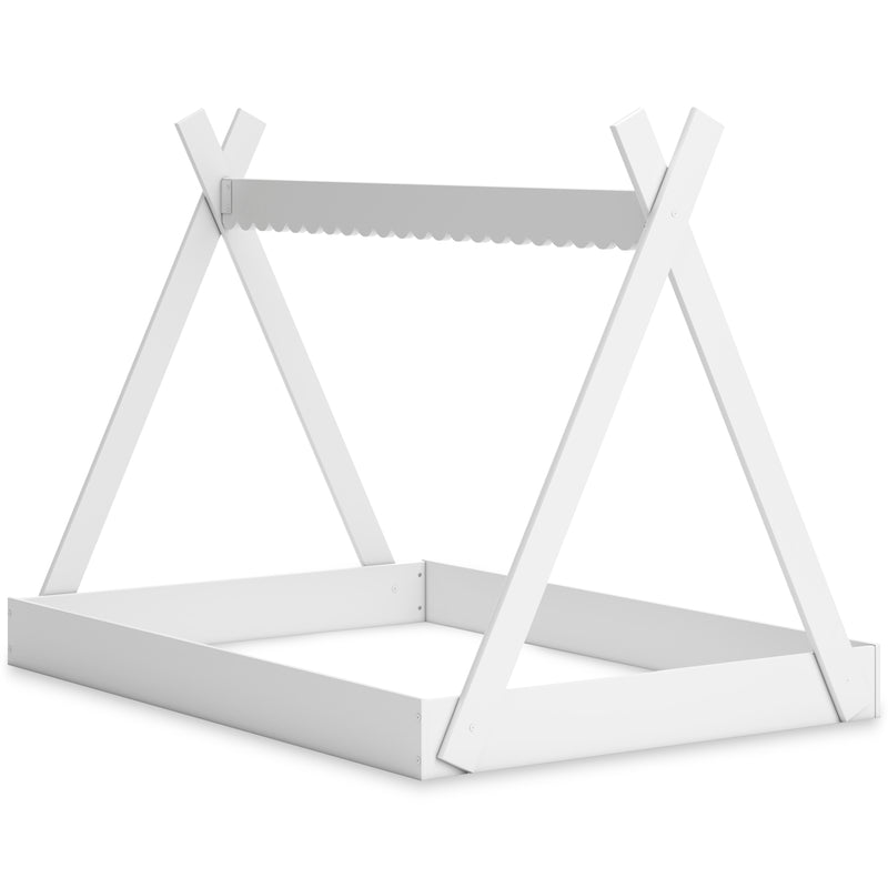Matte White Scalloped Tent Bed