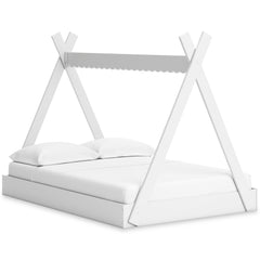 White / Full, tent bed shown with mattress and bedding, not included - 2