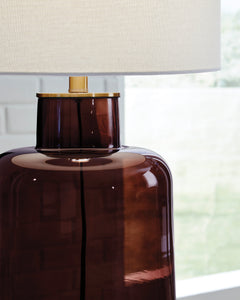 Brown/Gold Finish table lamp, product view 3 - 3