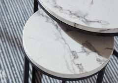 Black/White four-piece nesting table set, product view 3 - 3